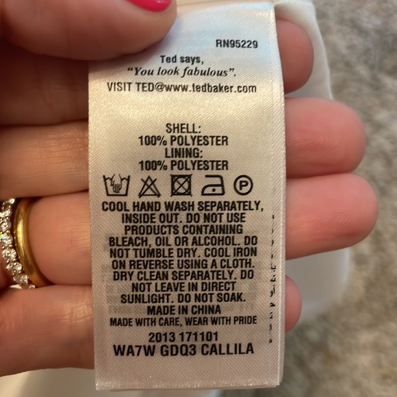 Ted Baker London Callila Sketchbook Full Skirted Floral Dress Ted Size-2 (US 6) - Picture 6 of 9